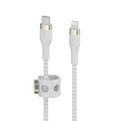 Belkin BoostCharge Pro Flex USB-C Cable with Lightning Connector 6ft White