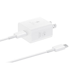 Samsung Travel Adapter with USB-C to USB-C Cable 25W White