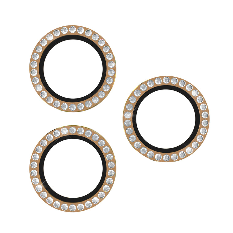 Kate Spade Aluminum Ring Lens Protector Set In Stone Gold for iPhone 16 Pro/16 Pro Max