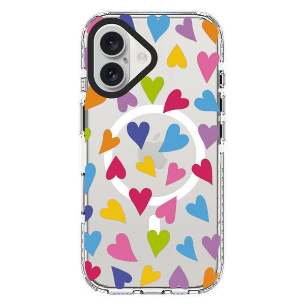 Blu Element Chromatic Print MagSafe Case Bright Hearts for iPhone 16