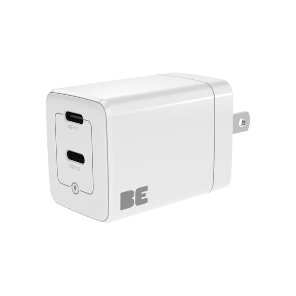 Blu Element Wall Charger Dual USB-C GaN 35W PD and PPS White