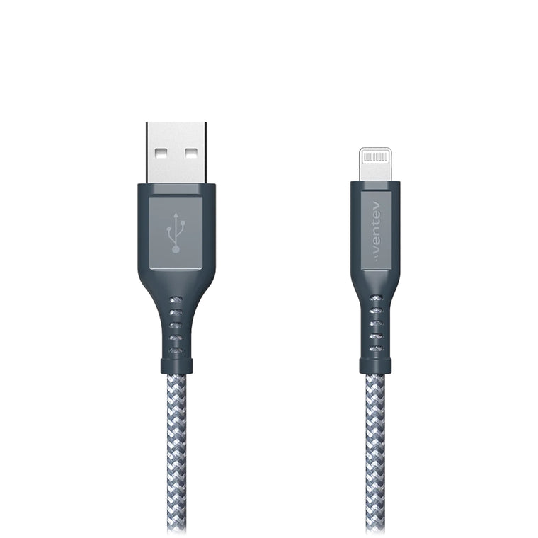 Ventev High Speed USB-A to USB-C Braided Cable 6ft Grey