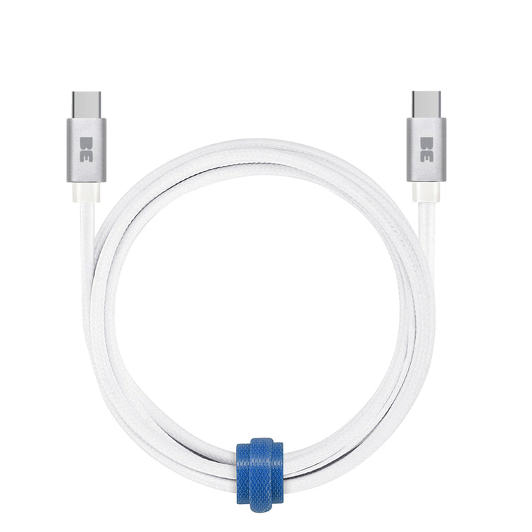 Blu Element Braided Charge/Sync USB-C to USB-C Cable 4ft White 60W