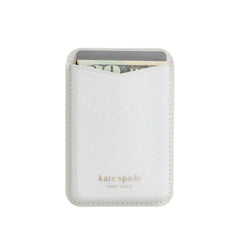 Kate Spade Magnetic Wallet Compatible with MagSafe White Glitter