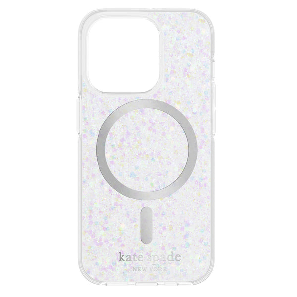 Kate Spade Protective MagSafe Case Chunky Silver Glitter for iPhone 15 Pro Max