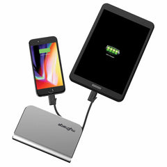myCharge Hub Plus PowerBank 6700 mAh with Lightning and USB-C Cables Silver