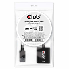 Club3D DisplayPort 1.1A Male to VGA Female Active Adapter Black