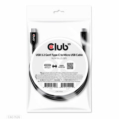 Club3D USB-C 3.2 Gen1 to Micro USB Cable Male/Male 1m/3.28ft Black