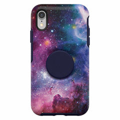 Otterbox Otter + Pop Symmetry Case with Swappable PopTop Blue Nebula for iPhone XR
